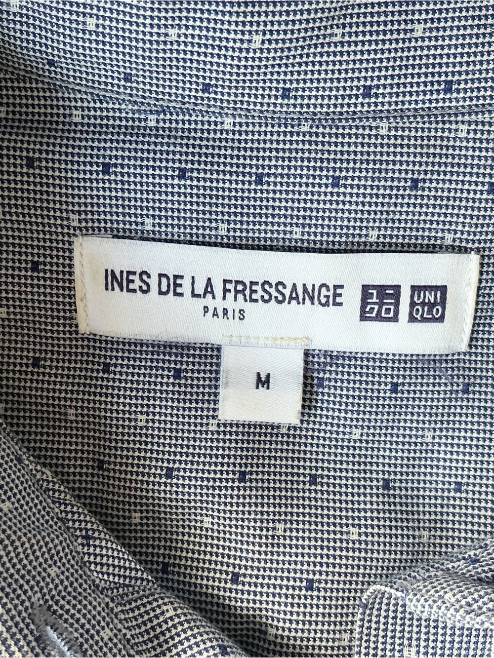 Ines de La Fressange x Uniqlo Pintuck Pleat Short Sleeve Blue Midi Dress Size M - Picture 9 of 11